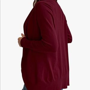 Ruby red cardigan